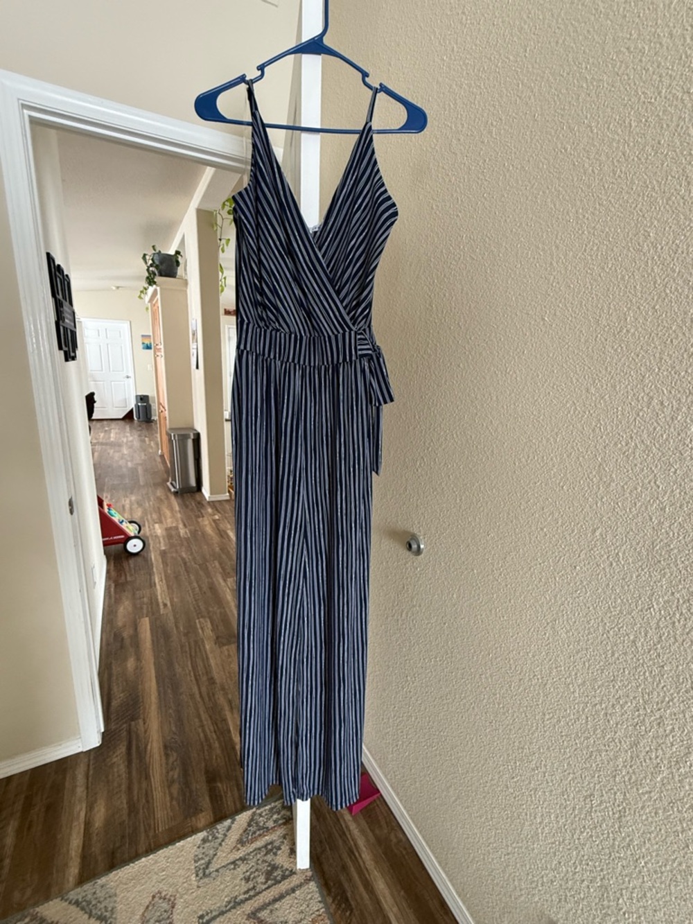 Baltic Born Striped Navy and White Wrap Jumpsuit
